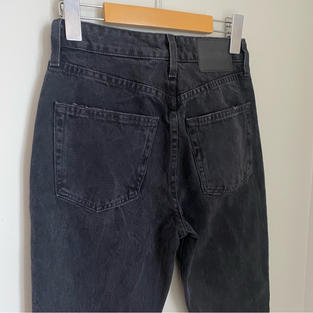 GRLFRND Women's Black Karolina Cropped High-rise Straight-leg Jeans Size 23 - Picture 7 of 15